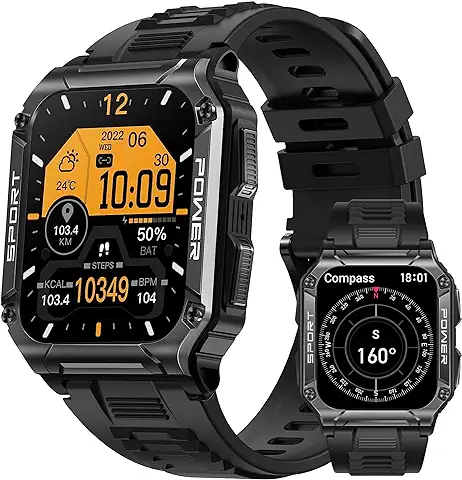 AVUMDA Reloj Inteligente Hombre,1.95" HD Smartwatch Hombre con Llamada,Monitor de Ritmo Cardíaco y Sueño,Monitores de Actividad,Notificació,100+Modos Deportivos,Impermeable 5ATM Reloj Deportivo  