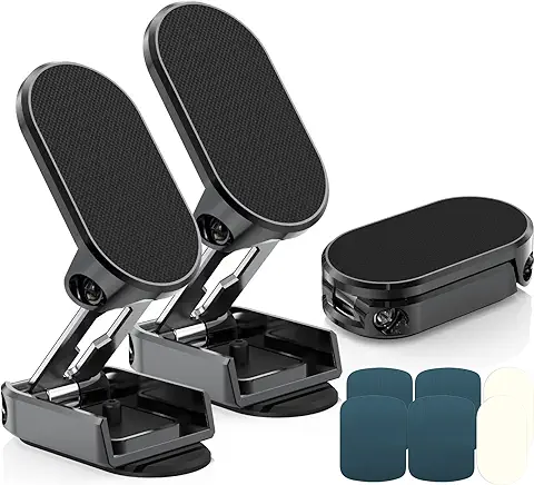 AXFEE 2Packs Soporte Móvil Coche, 720 ° Giratorio Plegable Soporte Magnético Móvil Coche, Universal Soporte Movil Coche Contra Sacudidas con Pegatinas, para I-Phone Xiaomi Samsung Más Móviles(Negro)  