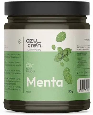 Azucren - Aroma en Pasta Concentrado - Sabor Intenso para Repostería Profesional - Aroma para tus Tartas, Galletas, Bizcochos - 50 G (Menta)  