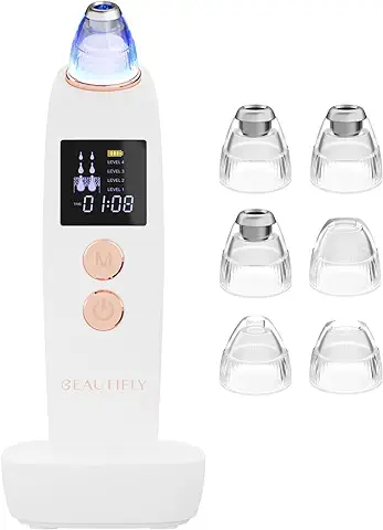 B-Derma PRO – Dispositivo de Microdermoabrasión de Diamante – Limpiador de Poros con 4 Modos de Succión – Pantalla LCD – Beautifly  