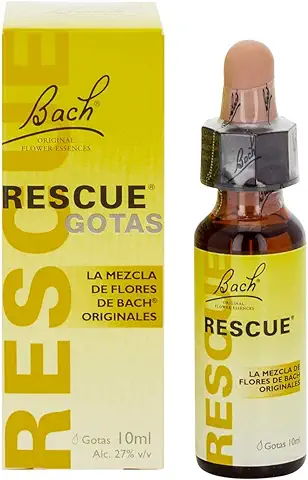 Bach - Rescue Remedy Gotas, Remedio Natural a Base de Flores que Ayuda a Conseguir Tranquilidad y Comodidad - 10 ml  