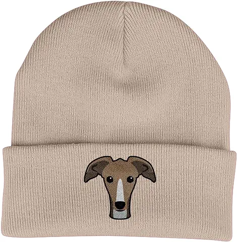 Bang Tidy Clothing Gorro de Galgo, Regalos para Amantes de los Perros para Mujeres, Sombreros de Invierno para Mujer, Sombreros de lana de Punto para Mujer, Accesorios para Pasear Perros, Regalos Bordados para Amantes de los Perros  