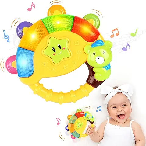 Baoli Sonajeros Bebe Juguetes Infantil,Musicales Instrumento con Luz Bebé Sonajeros de Sensorial Juguetes Fácil de Agarrar Baby Rattle para Primer Regalo para Recién Nacido Bebes Niño Niña 6 Meses+  
