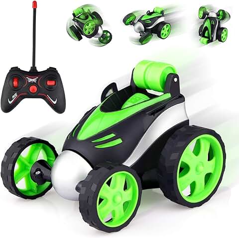 Baztoy Motocicleta Teledirigida para Niños 3 4 5 6 7 8 Años, Coche Teledirigido Rotación de 360 Grados RC Car Mini Coche Juguete Regalo Navidad Cumpleaños Juegos de Jardín Interior Exterior  