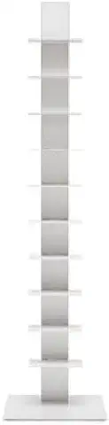 BBB Italia - Estantería de Columna Vertical de Bruno Rainaldi - Modelo Sapiens - Color Blanco - 152 cm de alto - 10 Estantes  