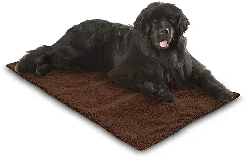 Bella & Balu Esterilla Térmica para Mascotas (autocalentable) con Paño de Microfibra para Limpiar Las Patas. Calefacción + Manta Térmica Aislante con Funda para Perros y Gatos (Largo | 140 x 80 cm)  