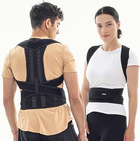 Belltop Corrector Postura Espalda Ortopédico Unisex. Corrector de Espalda para zona Cervical y Lumbar. El Soporte Postural Alivia el Dolor (cuello, Espalda y Hombros). Espaldera Transpirable (XL)  