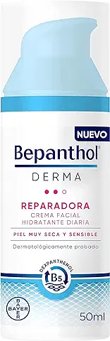 Bepanthol Derma Reparadora Crema Facial Hidratante De Día, Piel Muy Seca Y Sensible, 50 Mililitros  