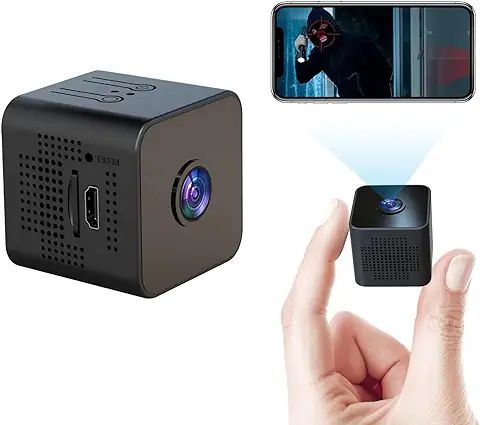 Beseloa Mini Cámara Espía Oculta 2K Spy CAM de Vigilancia con Sensor de Movimiento y Visión Nocturna Vigilancia Camara WiFi, Portátil Secreta Compacta Camara para Interior, Exterior  