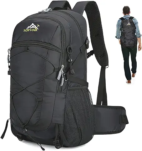 BestCool 50L Mochila de Senderismo, Mochila Impermeable para Hombres y Mujeres Mochila Ligera y Transpirable para Acampar Resistente con Sistema de Suspensión para Acampar al aire Libre Viajes  