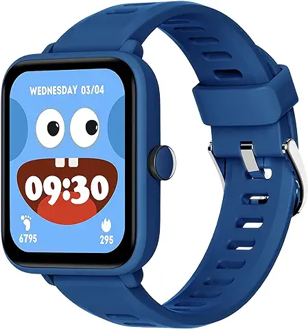 BIGGERFIVE Pulsera Actividad Niños Niñas 3 a 14 Años, Reloj Inteligente con Podómetro, Frecuencia Cardíaca, Resistente al Agua 5 ATM, Monitor de Sueño, Despertador, Juegos de Rompecabezas  