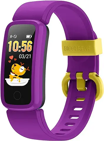 BIGGERFIVE Vigor Pulsera Actividad Inteligente Reloj Inteligente para Niños Niñas 5-15 Años, Impermeable IP68 Deportivo Smartwatch con Podómetro Pulsómetros Monitor de Sueño Contador de Caloría  