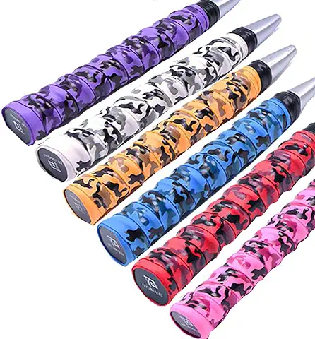 Biluer 6PCS Tennis Grips Raqueta Grips Bádminton Grips Squash Grips Cinta Antideslizante,para Raqueta de Bádminton Tenis Deportes 6 Colores  