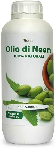 Bio A.L.T Aceite de Neem 1 Litro Insecticida Repelente Desinfectante Bio Huerto Huerto Huerto Anti Mosquitos e Insectos Molestos 100% Natural Uso Profesional Protección Total  