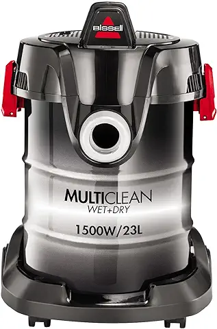 BISSELL Aspiradora Multiusos 2026M MultiClean, Aspiradora en seco y Húmedo con Función de Soplador, 1500 W, Juego de Accesorios de 7 Piezas, 23 l, Color Negro / Blanco  