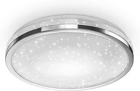 B.K.Licht LED Lámpara de Techo con Decoración Estrellar I 15W LED I Cielo Estrellado I 1500lm I Color de luz Blanca Neutra 4000K I Plafon led Techo I Ø329mm  