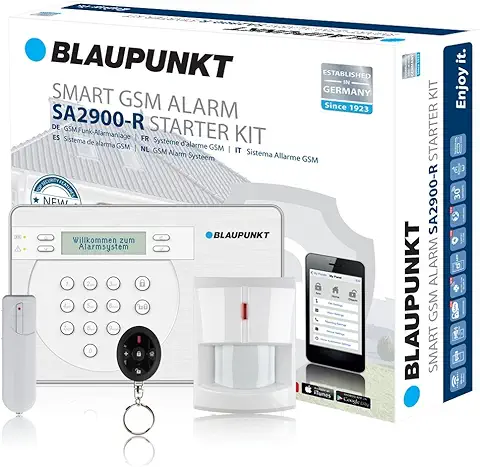 Blaupunkt SA2900R Sistema de Alarma para el Hogar sin Cuota Mensual e Inalámbrico con Mando Control Remoto.  