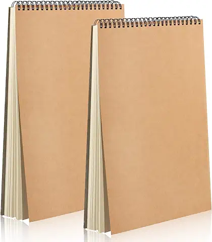 Bloc de Dibujo A4,2Pcs Cuadernos de Dibujo con Tapa Dura, Cuaderno para Dibujar para Escribir Dibujo Adecuado Lápiz Escritura Artistas  