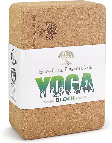 Bloque de Corcho de yoga - Corcho Sostenible con Superficie Antideslizante, Accesorio de Ejercicio Sostenible para Yoga, Pilates y Fitness General  