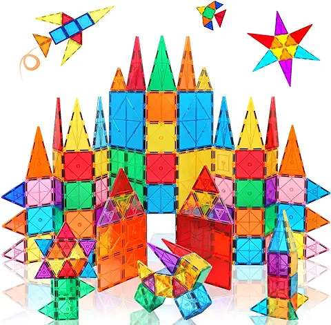 Bloques Construcciones Magneticas Juguetes Niños 3 4 5 6 7 8 Años Niños Niñas 3D Piezas Magneticas Educativos y Sets para Regalo Niños Niñas de 3-8 Años Cumpleaños Navidad  