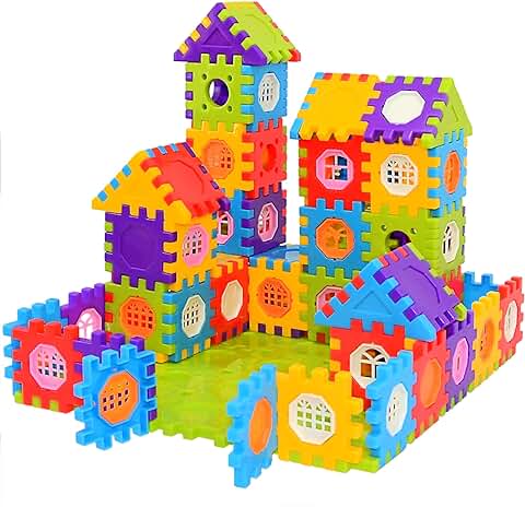 Bloques de Construcción Entrelazados 160 Piezas Jumbo Toy Building Kits - Juguetes de Construcción para Niños Pequeños y Niños  