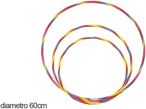 BLUE SKY - Hula Hoop - Juego al Aire Libre - 046541A - Multicolor - Plástico - 60 cm de Diámetro - Juguete para Niños y Adultos - Juego al Aire Libre - A Partir de 3 Años  