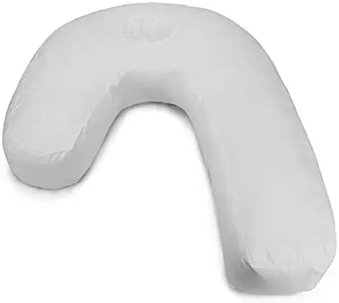 Bluelover Algodón De Los PP En Forma De U Almohada Blanco Lado Durmiente Reposacabezas Viaje Antironquidos Cojín Suave  