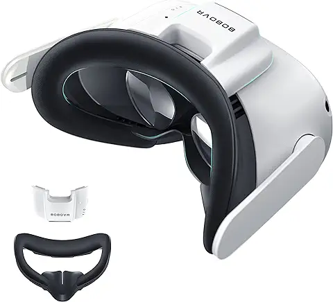 BOBOVR F2 Interfaz Facial: máscara de Poliuretano Suave Compatible con Quest2 con ventilación de microventilador para Reducir el empañamiento de la Lente