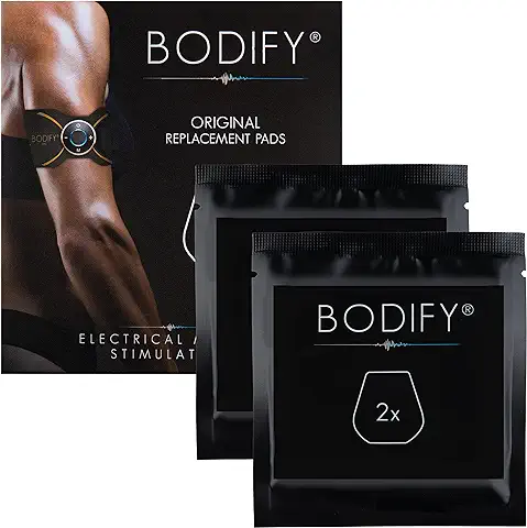 Bodify Juego de 2 Almohadillas de Repuesto Originales (sin Controlador) para Entrenamiento Muscular de Brazos y Piernas EMS para Hombres y Mujeres  