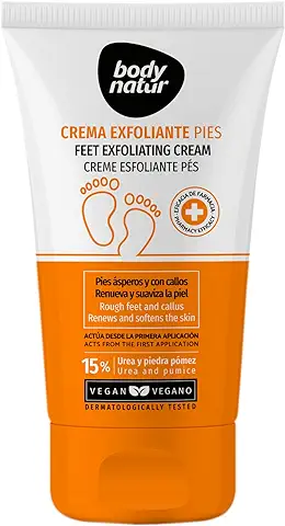 BODYNATUR - Crema Exfoliante - Crema para Pies Ásperos y con Callos - 100 ML  