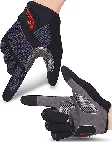 Boildeg Guantes de Ciclismo de Bicicleta Guantes de Bicicleta de Carretera de Medio-Dedo para Hombres Mujeres Acolchado Antideslizante Transpirable  