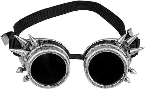 Boland - Gafas Cyberpunk, Retro, Spacy, Steampunk, Espinas, Banda Elástica, Carnaval, Halloween, Fiesta de Disfraces, Fiesta Temática, Accesorios para Disfraces  