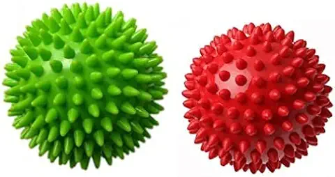 Bolas de Masaje para Pie (2 Unidades), Pelota de Masaje con Pinchos para Aliviar Dolores Musculares, Herramienta de Masaje de Alta Densidad  