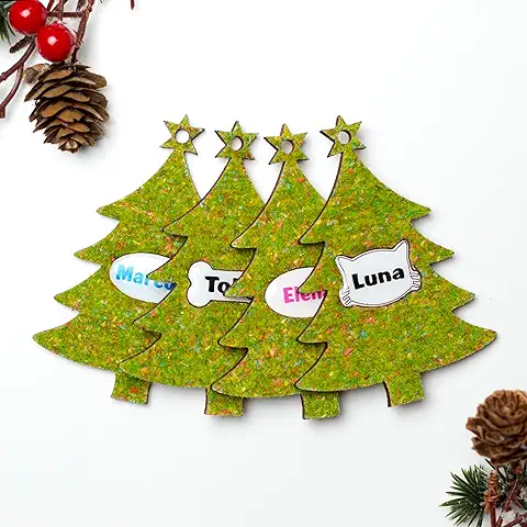 Bolas de Navidad Personalizadas - Adornos árbol Navidad Originales para una Decoración Navideña Personalizada con Nombre para Padres, Hijos y Mascotas  