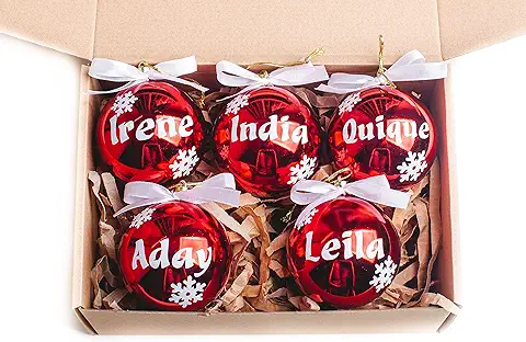 Bolas de Navidad Personalizadas para árbol.Olesea.Adornos Navideños Original  