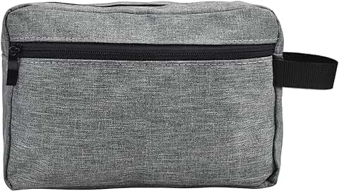 Bolsa de Cosméticos Portátiles, Bolsas de Maquillaje Organizadoras, Make Up Pouch, Neceser de Baño, Neceser Maquillaje Impermeable para Mujeres Hombre y Niñas - Gris  