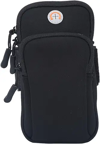 Bolsa de Soporte para Teléfono con Brazalete para Correr Bolsa de Brazo Impermeable para Correr al Aire Libre Portátil para Ciclismo Pesca Ejercicio Actividades al Aire Libre(Negro)  