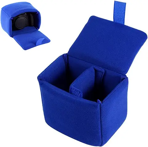 Bolso de la Cámara Réflex Digital, DSLR Camera Bag Insert Pad Almohadilla Protectora A Prueba de Golpes Bolsa de Cámara Bolsa de Accesorios para Fotografiar(Azul)  