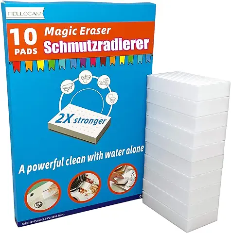 Borrador Magico Esponja Magica Almohadilla Quita Manchas - Natural Eco Blanca Puede ser Cortado a la Medida.Bombas de Baño  