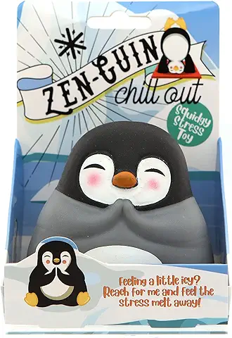 Boxer Gifts Zen-Guin BB2236 - Juguete para Aliviar el Estrés | Ayuda con la Ansiedad | Divertido Diseño de Pingüino Novedoso Accesorio de Escritorio, Color Azul  