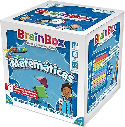 Brain Box Green Board Games BrainBox Matemáticas - Juego de Mesa en Español (Exclusivo ), G123418, 1 o mas Jugadores  