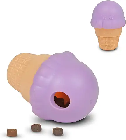 Brightkins, Dispensador de Premios en Forma de Helado Pequeño, Juguete Interactivo para Perros Pequeños, para Estimular la Mente de los Perros y Proporcionar una Alimentación Lenta, 2 Piezas  