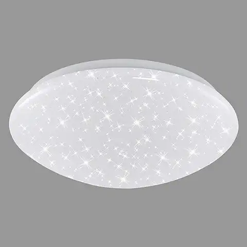 Briloner Leuchten - Plafón LED, Plafón con Decoración Estrella, 12W, 1.200 Lúmenes, 4.000 Kelvin, Blanco, Ø28 cm  