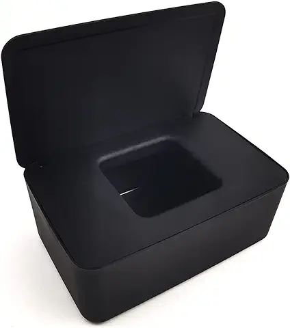 Caja para Toallitas Húmedas，Caja de Almacenamiento de Pañuelos Dispensador de Toallitas Humedas Caja de Servilletas Caja Toallitas，para Oficina en Casa (black)  