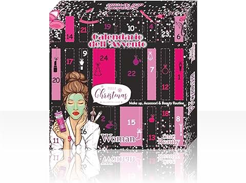 Calendario de Adviento Belleza Cosméticos Maquillaje 2023-24 Sorpresas Belleza Productos para Ojos, Cara, Labios, Cuerpo y Uñas de Varias Marcas como Garnier, L'Oréal, Douglas, Rimmel, Deborah (Mujer)  