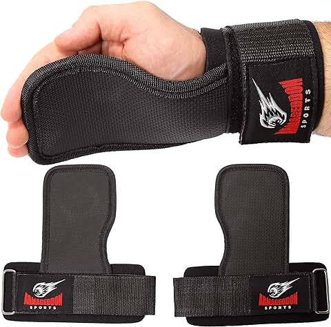 Calleras para Crossfit Musculacion en Gym y Calistenia - Dominadas Grips Weight Lifting Chin Ups - Protezioni Uniche per le Mani con Polsiera Guantes de Crossfit  