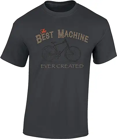 Camiseta de Bicileta: Fixie Bike - Regalo Ciclistas - Bici - BTT - MTB - BMX - Mountain-Bike - Downhill - Regalos Deporte - Camisetas Divertida-s - Ciclista - Retro Shirt  