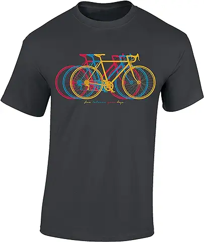 Camiseta de Bicileta: Fun Between Your Legs... MTB Mountain Bike T-Shirt Hombre-s y Mujer-es Regalo Ciclistas Bici BTT MTB BMX Regalos Deporte Ciclista - Retro Fixie Outdoor  