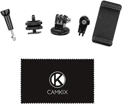 CamKix Juego Adaptador Soporte de Zapatos - Conecte su Teléfono a su Cámaras de Acción al Soporte de Flash de su Cámara DSLR - Registre su Sesión Fotográfica o Utilice Las Aplicación de Teléfono  