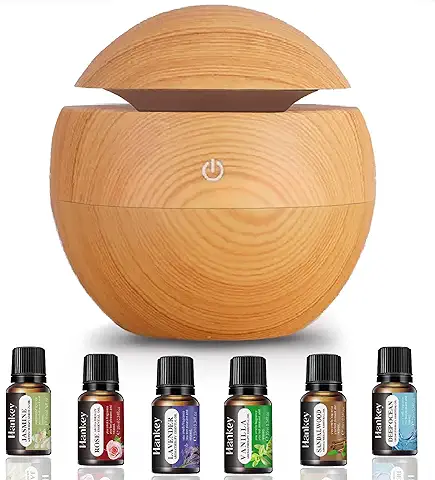 Casanova® - Humidificador Difusor Aromas Ultrasónico con 4 Aceites Esenciales Naturales Ambientador Vaporizador Yoga Aromaterapia Silencioso Purificador Aire Deshumidificador Neutralizador Olores  